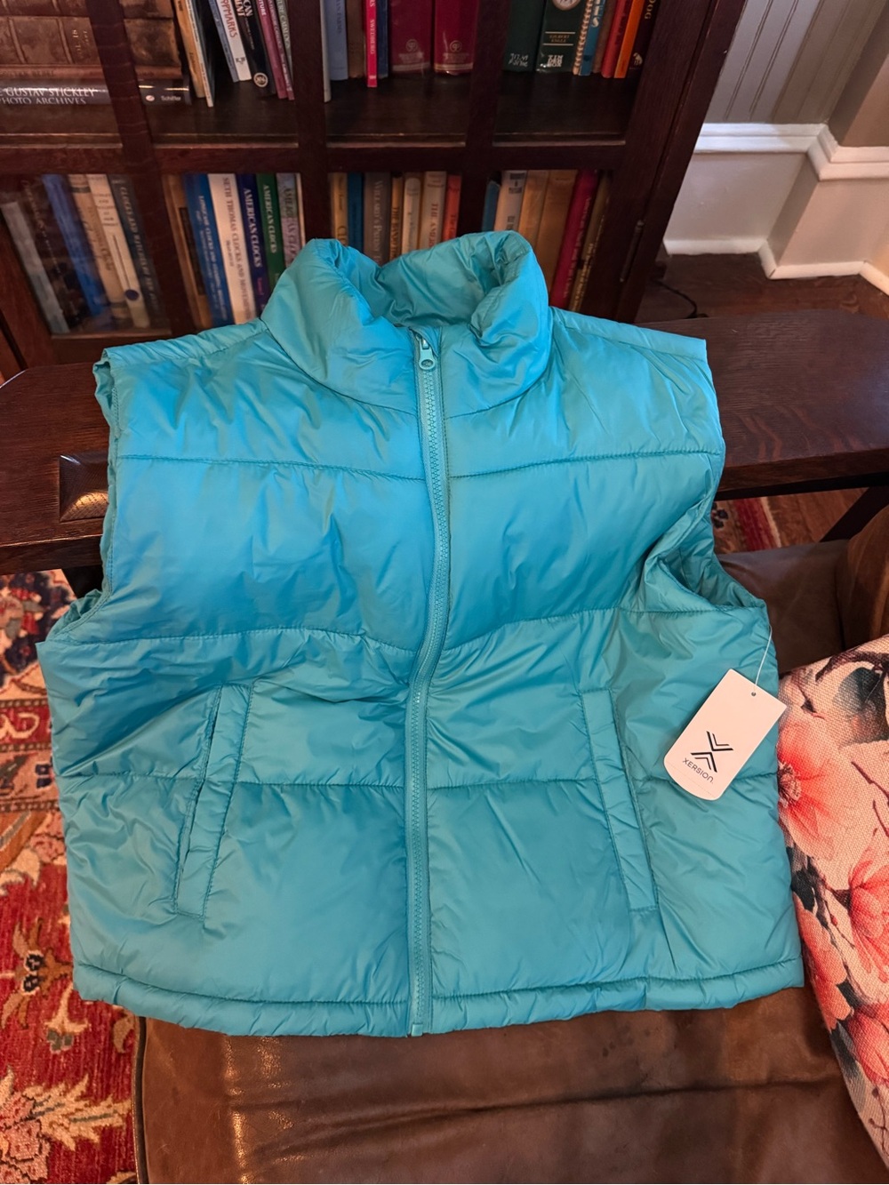 Women’s Lightweight Puffer Vest - Aqua Blue fits 45 inch chest L/Xl